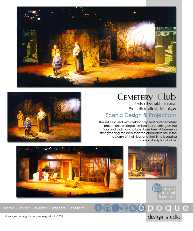Set and Projection Design for the play Cemetery Club