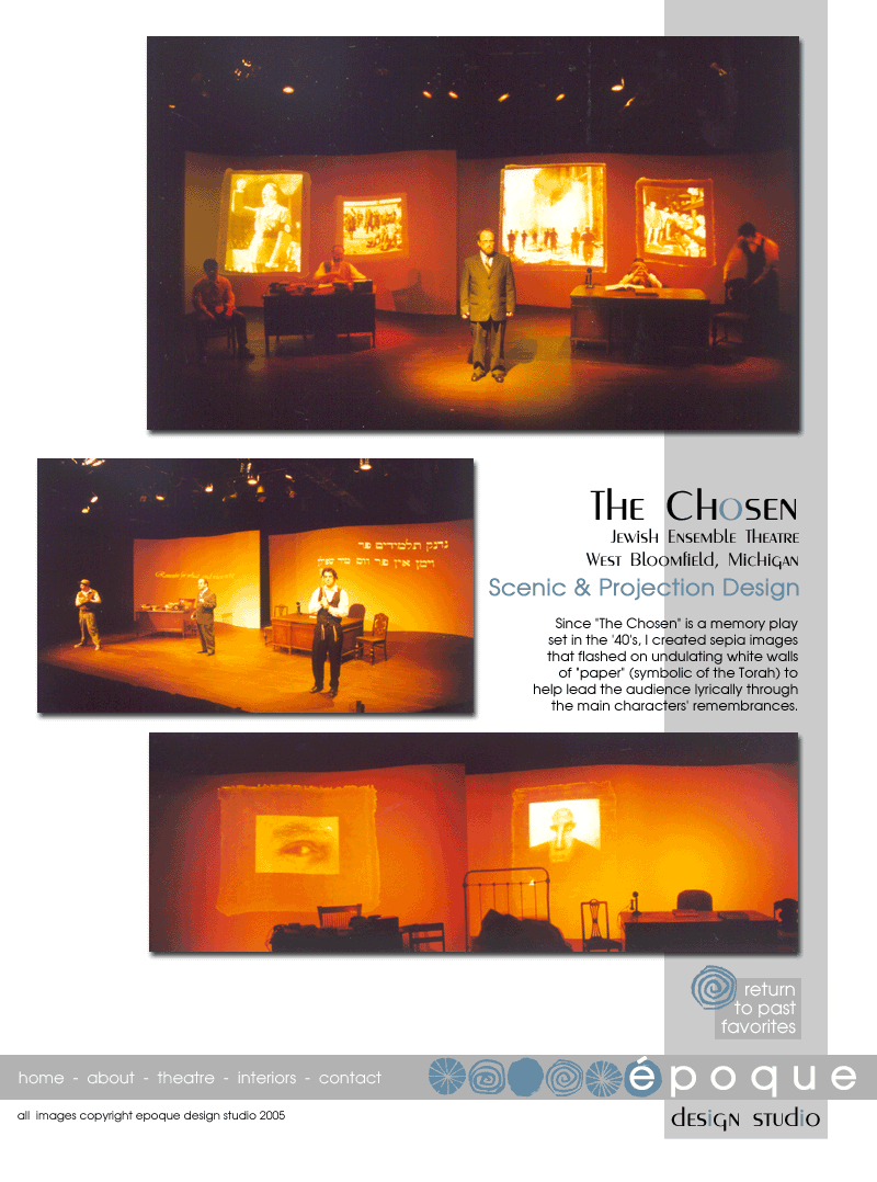 Set and Projection Design for the play The Chosen
