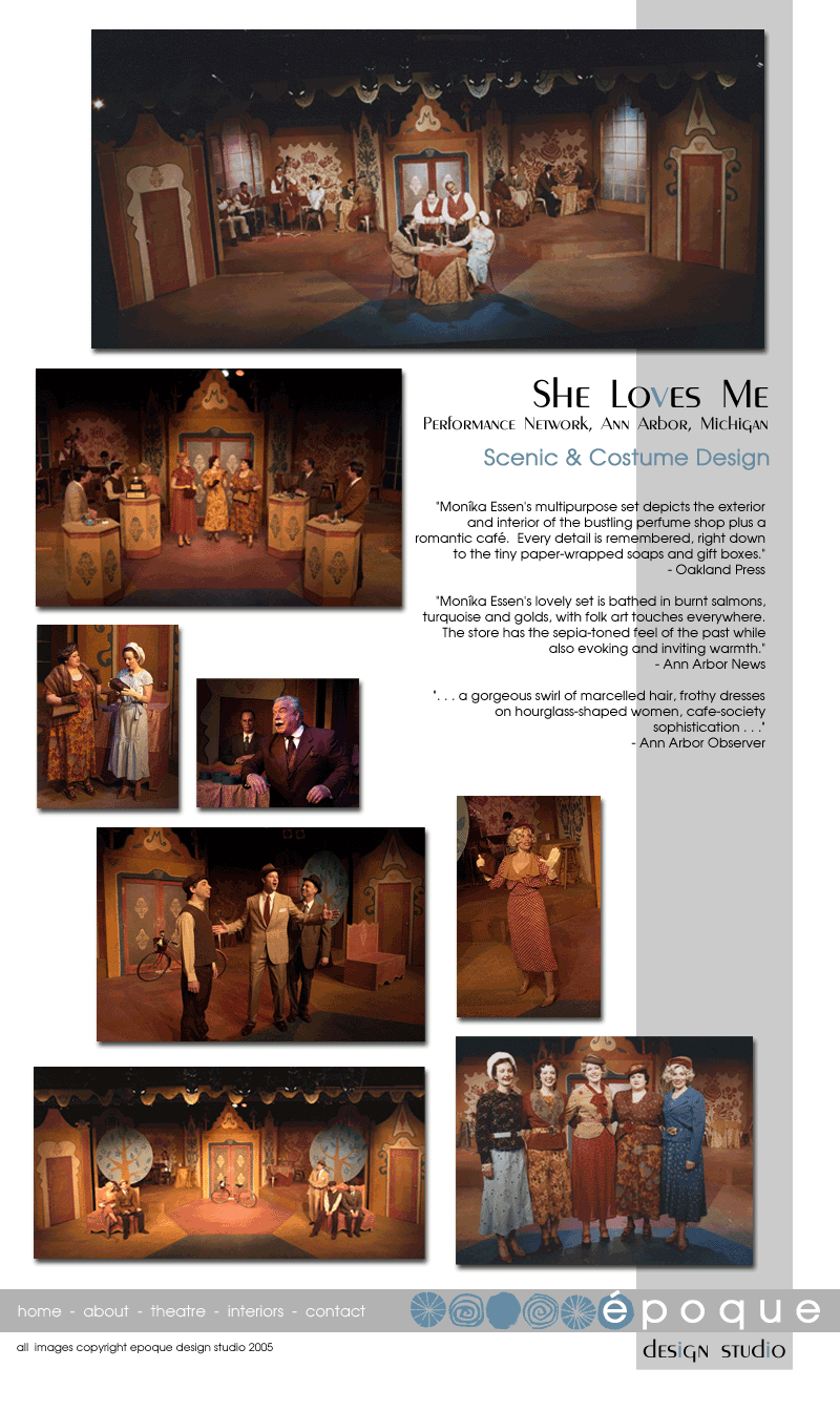 Set and Costume Design for the musical She Loves Me