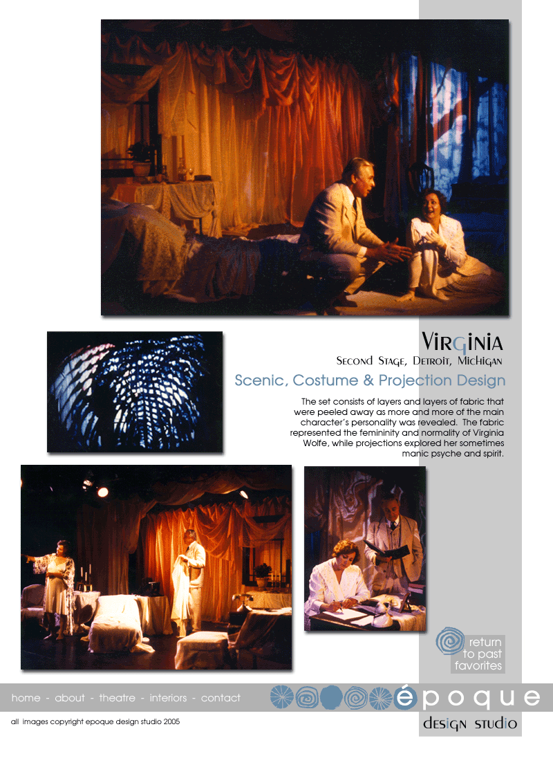 Set, Costume and Projection Design for the play Virginia