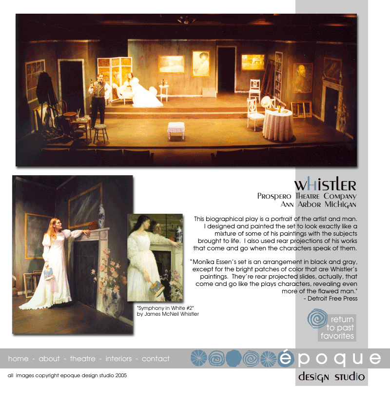 Scenic Design and Painting for the play Whistler